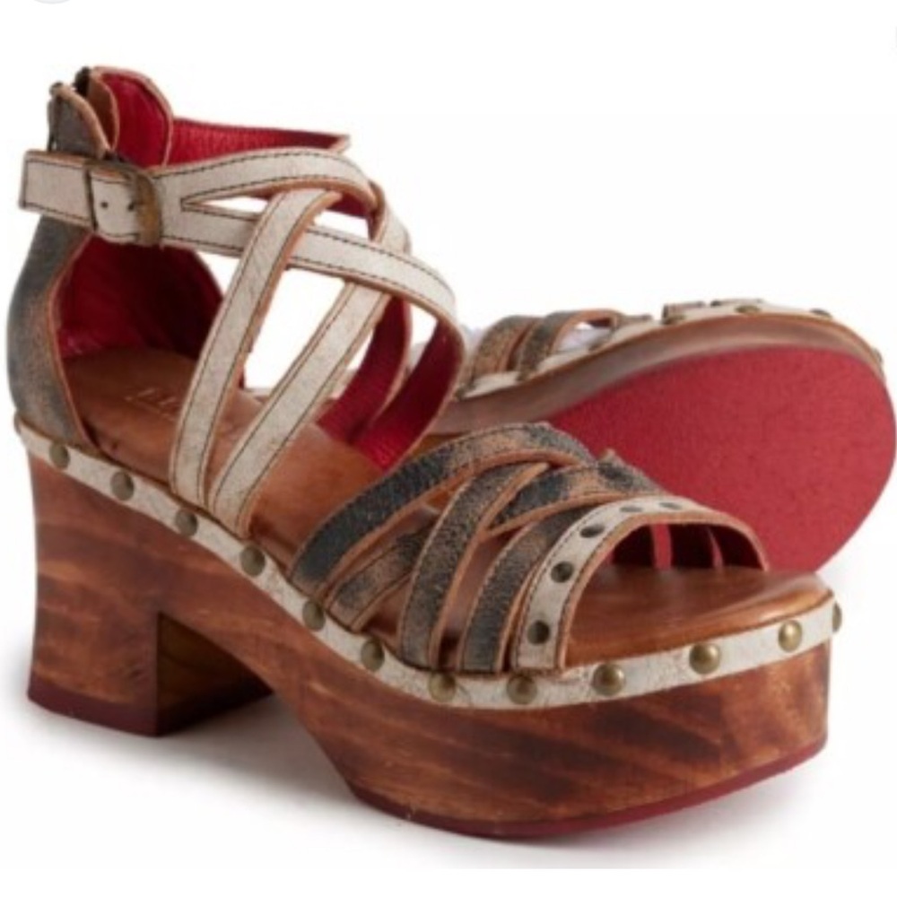 Bed Stu Antonelli Nectar Lux Leather Platform Sandals EUC Size 9 - Picture 6 of 11